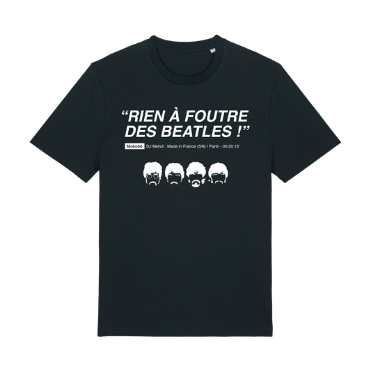 T-Shirt RIEN À FOUTRE DES BEATLES Noir